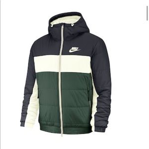 Men’s Nike Hooded Full-Zip Jacket Navy & Green NWT